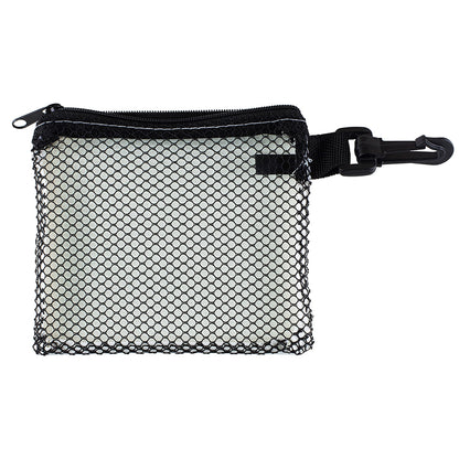 “TechMesh Charge” Mobile Tech Earbud and Charger Kit in Mesh Zipper Pouch Components inserted into Z