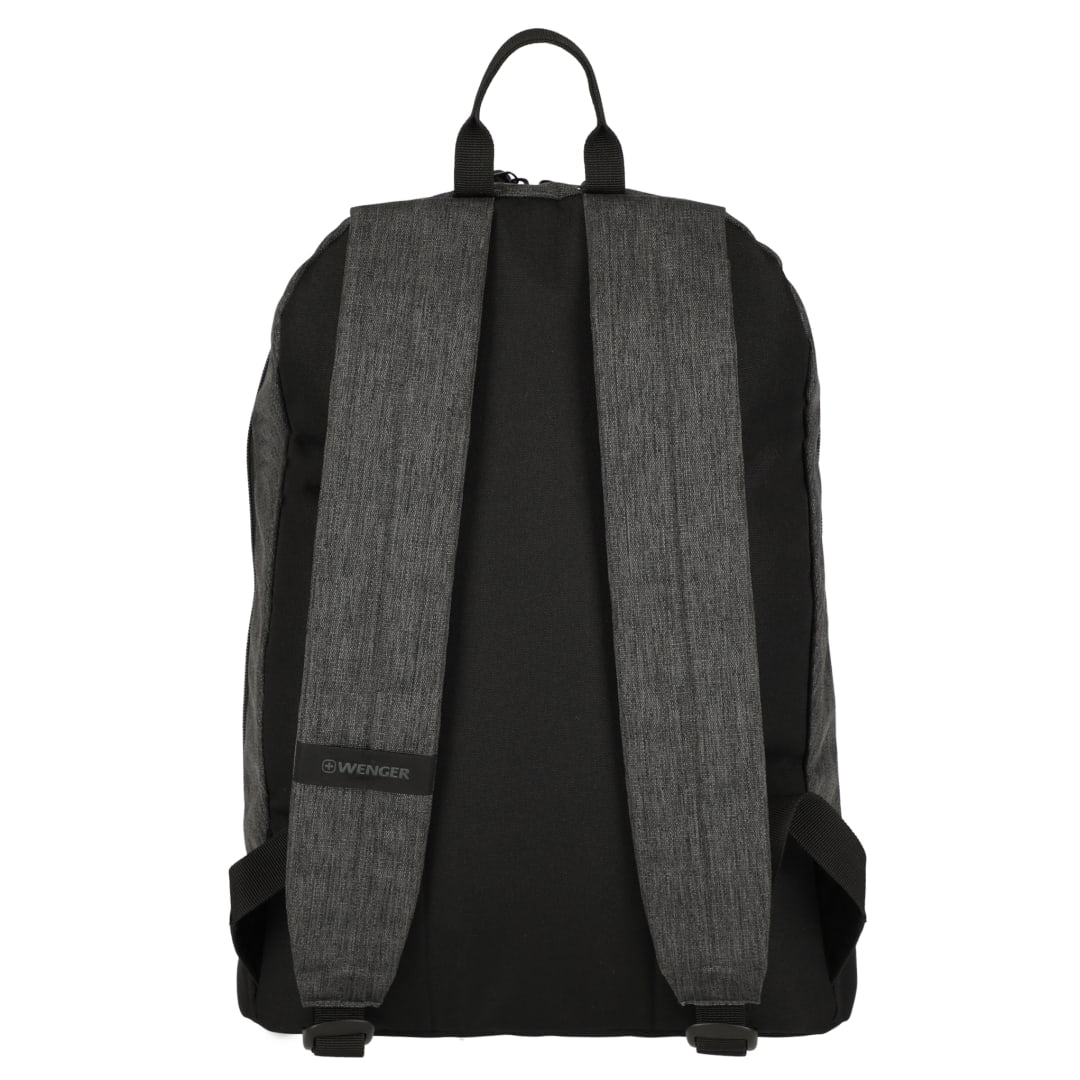 Rear View of Black Wenger Recycled Rush 15" Laptop Backpack