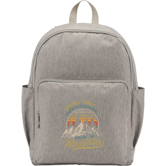 Front View of Gray Baye Recycled 15" Laptop Backpack