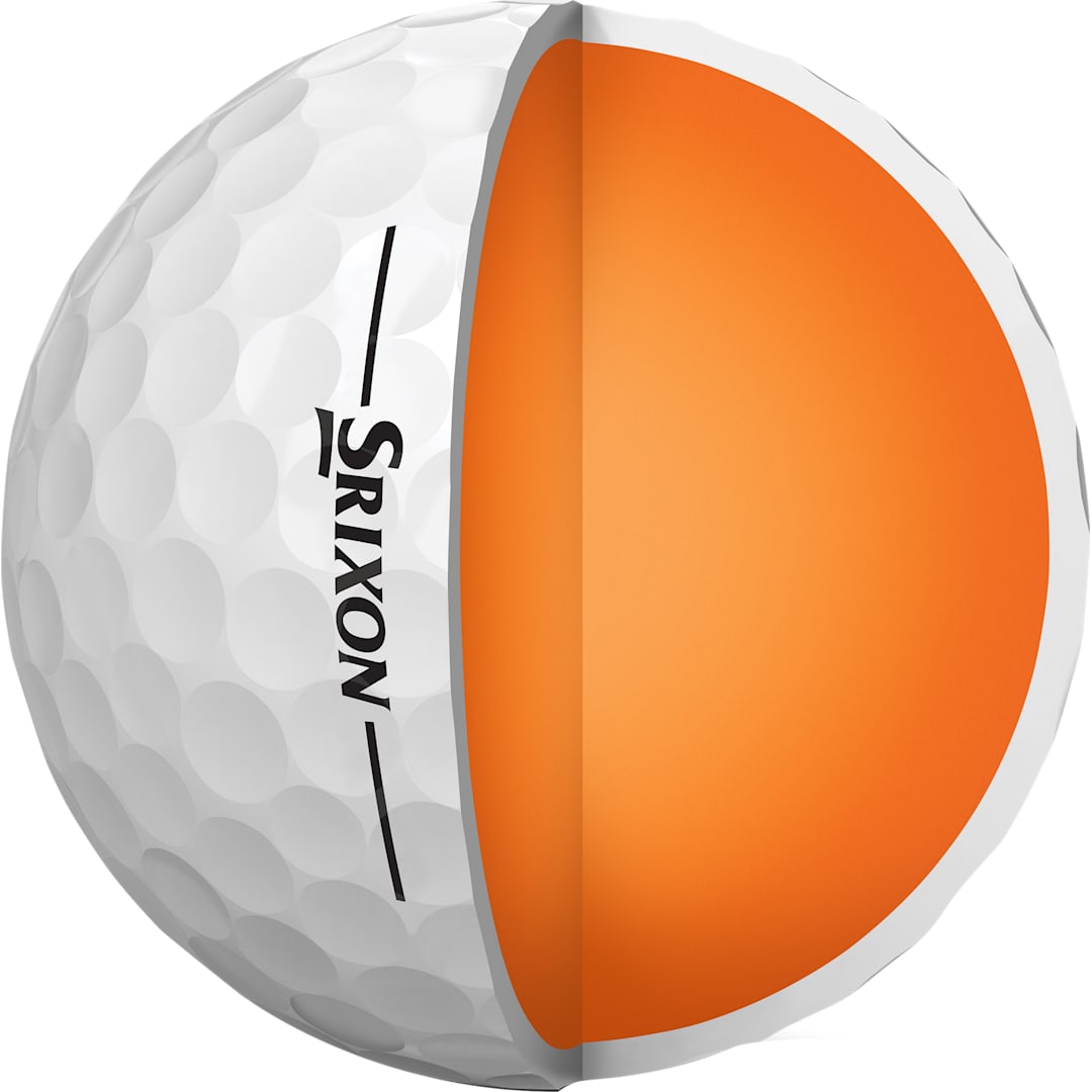 Front View of White Srixon Marathon Golf Balls - 15 Pack