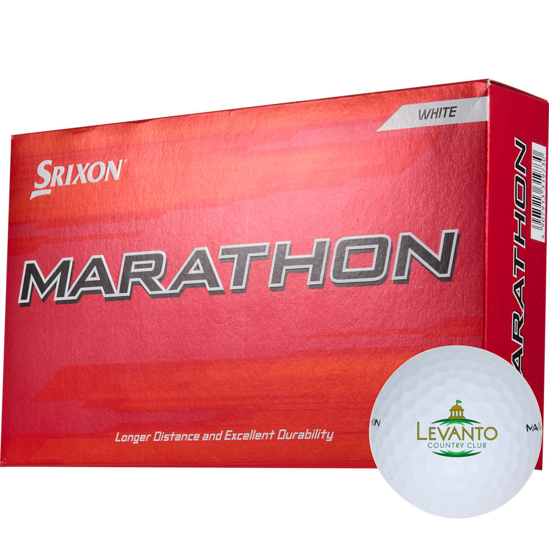 Front View of White Srixon Marathon Golf Balls - 15 Pack