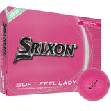 Front View of Pink Srixon Soft Feel Golf Balls - 12 Pack