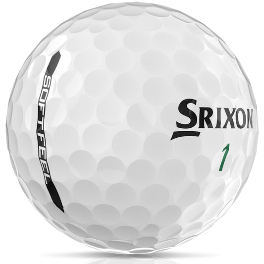 Front View of White Srixon Soft Feel Golf Balls - 3 Pack
