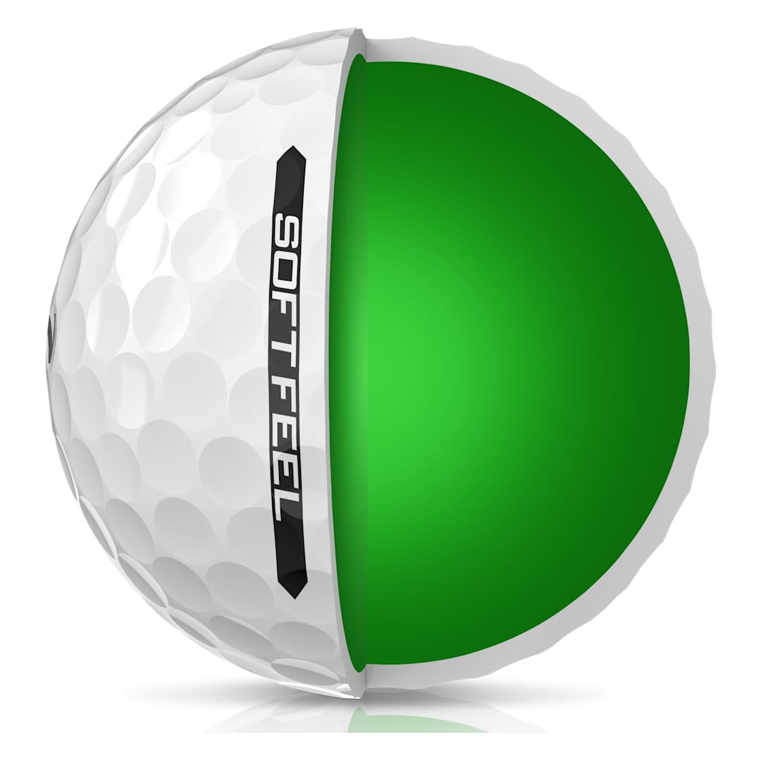 Front View of White Srixon Soft Feel Golf Balls - 3 Pack