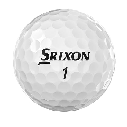 Rear View of White Srixon Q-STAR TOUR Golf Balls - 12 Pack