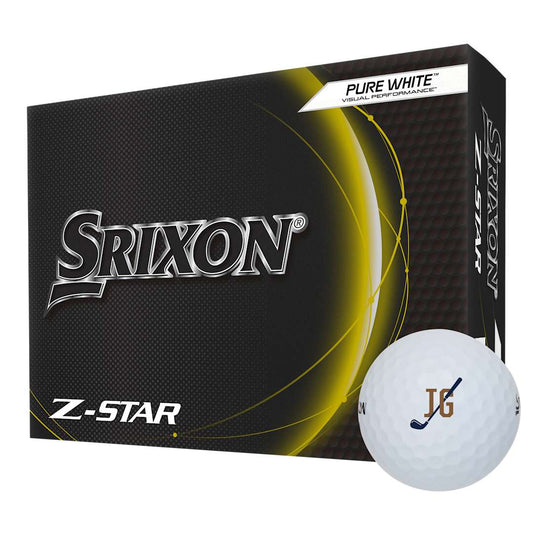 Front View of White Srixon Z-STAR Golf Balls - 12 Pack