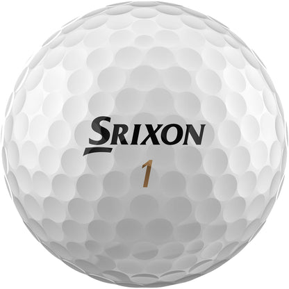 Rear View of White Srixon Z-STAR DIAMOND Golf Balls - 3 Pack
