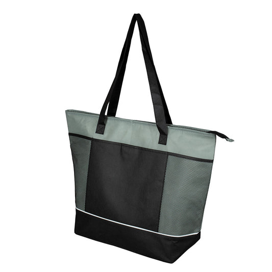 22”W x 16”H x 7 ½”Gusset - "FROST LINE" Super-Sized Insulated Zipper Cooler Tote