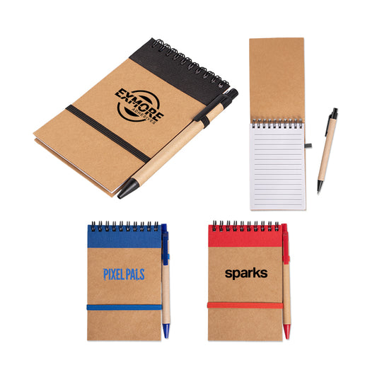 Black Kraft Jotter with Pen