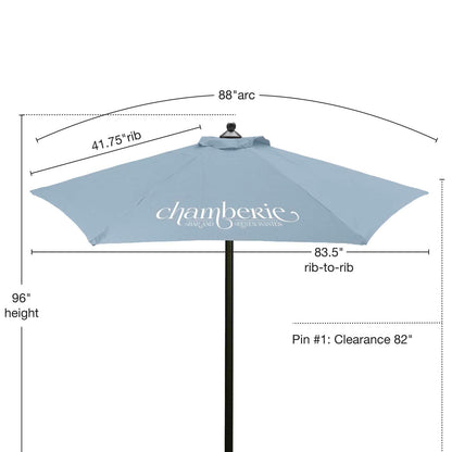 7' Steel Market Umbrella Single-Sided Dye Sub Kit