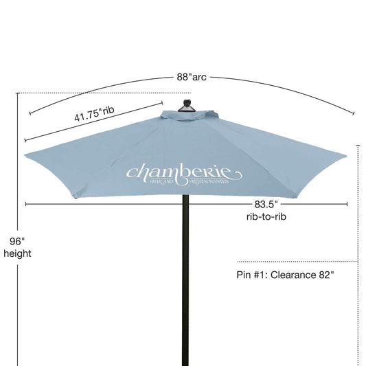 7' Steel Market Umbrella Double-Sided Dye Sub Kit