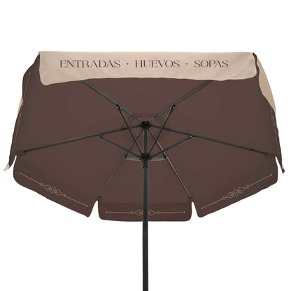 7' Steel Market Umbrella Double-Sided Dye Sub Kit with Valance