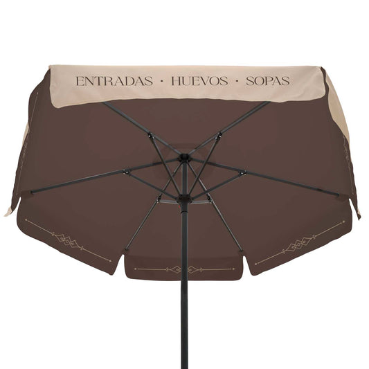 7' Steel Market Umbrella Double-Sided Dye Sub Kit with Valance