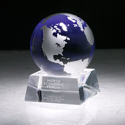 Clear Firmada II Blue Crystal Globe