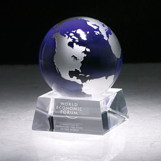 Clear Firmada II Blue Crystal Globe