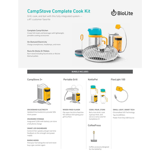 Orange BioLite CampStove Complete Cook Kit
