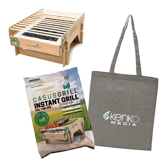 Raleigh CasusGrill™ Biodegradable BBQ Grill w/Recycled Cotton Tote Bag