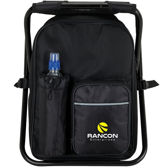 Black Remington Cooler Backpack Chair