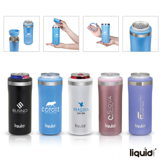 Liquid Fusion® 12 oz. Double Wall, Stainless Steel Skinny Can Cooler