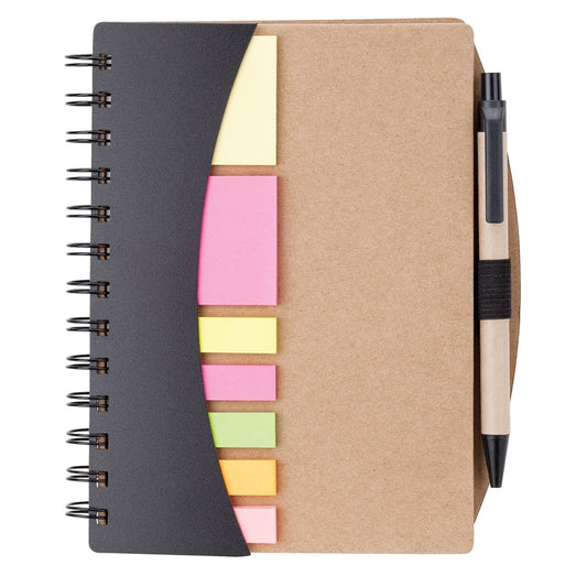 N/A Mini Journal with Pen, Flags & Sticky Notes