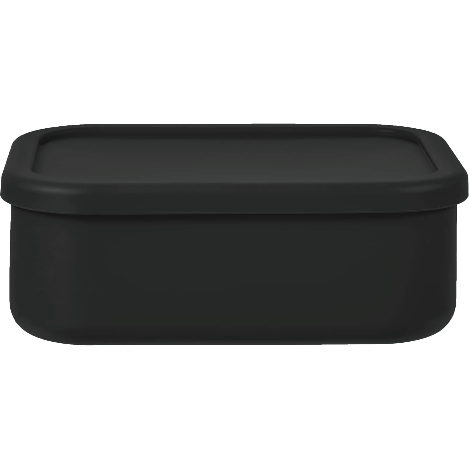 Front View of Black Zili Silicone Storage Container 44oz