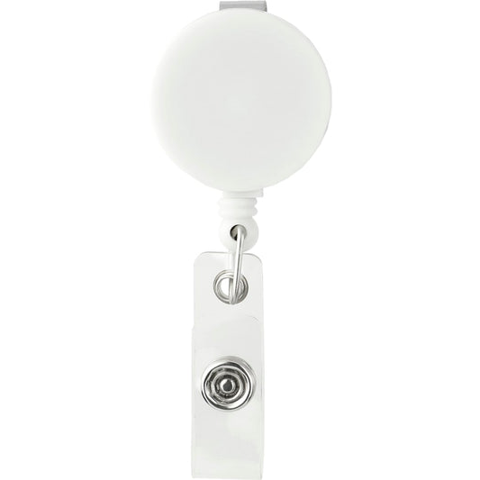 Front View of Black Round Badge Holder