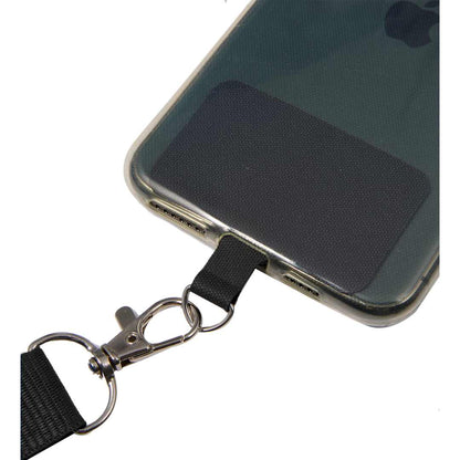 Black Adjustable Recycled Phone Lanyard