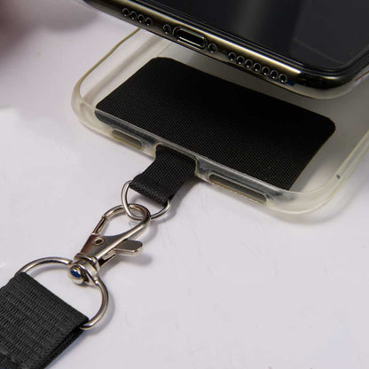 Black Adjustable Recycled Phone Lanyard