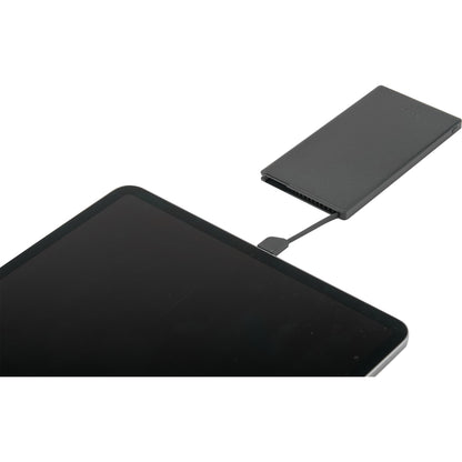 Black 4000 mAh Cable Keeper Power Bank with Type-C Tip