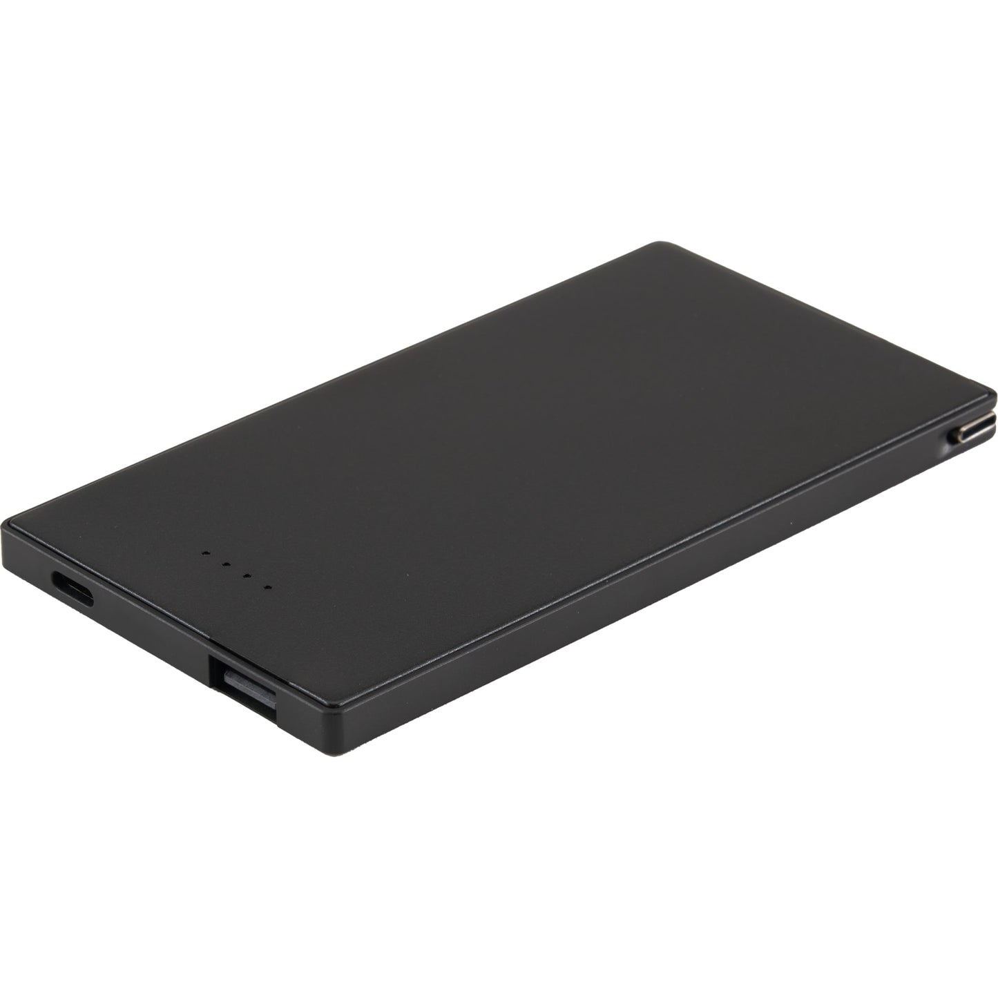 Black 4000 mAh Cable Keeper Power Bank with Type-C Tip