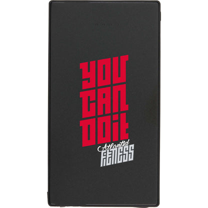 Front View of Black 4000 mAh Cable Keeper Power Bank with Type-C Tip