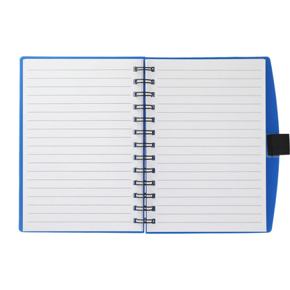 Front View of Black FSC® Mix 5.5" x 7" Coordinator Spiral Notebook
