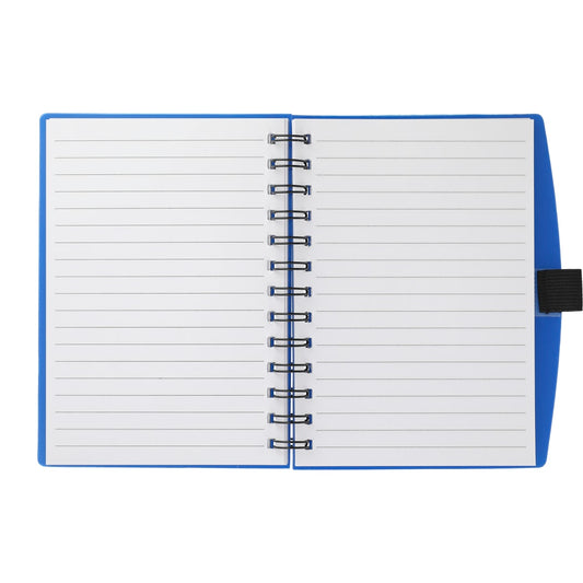 Front View of Black FSC® Mix 5.5" x 7" Coordinator Spiral Notebook