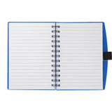 Front View of Black FSC® Mix 5.5" x 7" Coordinator Spiral Notebook