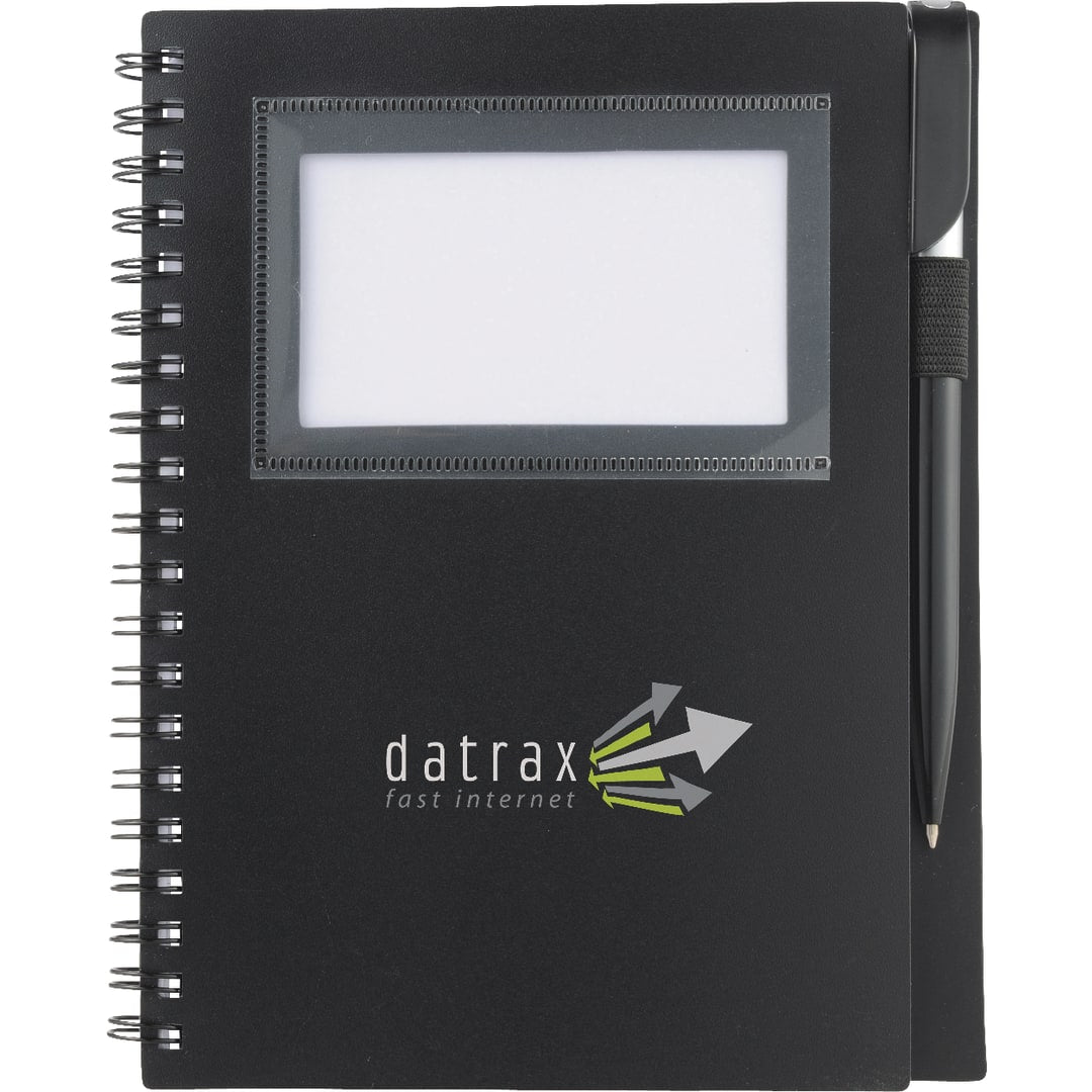 FSC® Mix 5.5" x 7" Star Spiral Notebook with Pen