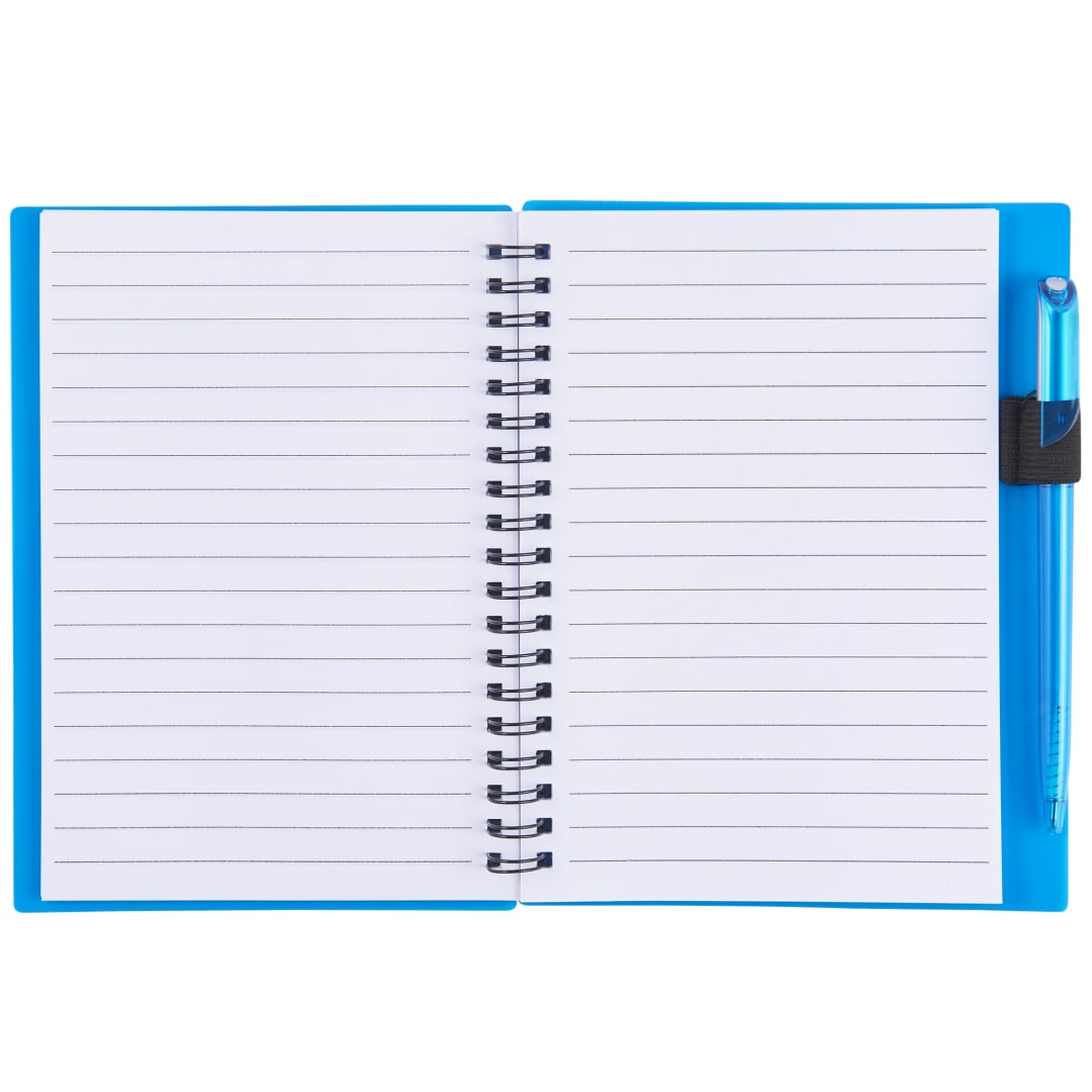 FSC® Mix 5.5" x 7" Star Spiral Notebook with Pen