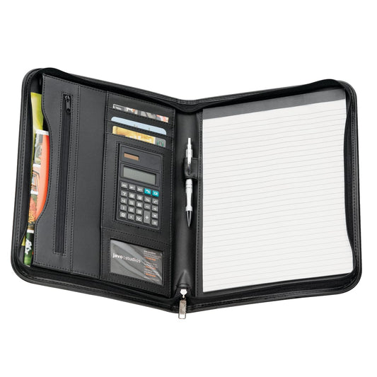 Front View of Black New Yorker Padfolio
