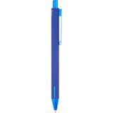 Front View of Black Halo Soft Touch Recycled Aluminum Gel Pen