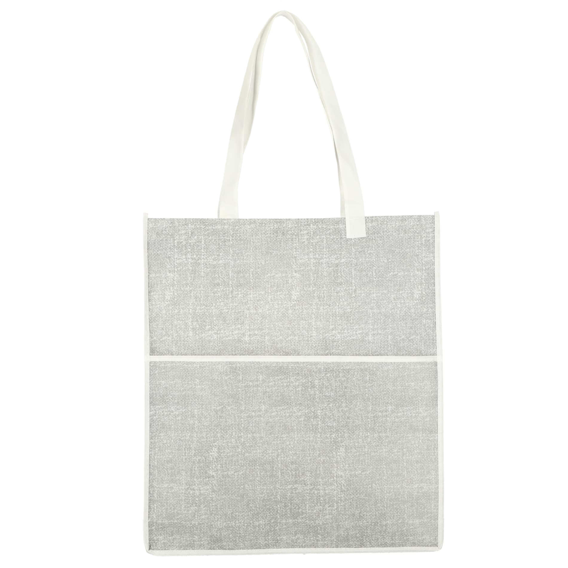 Rear View of Black Apollo Recycled Non-Woven Convention Tote