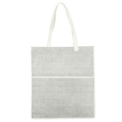 Rear View of Black Apollo Recycled Non-Woven Convention Tote