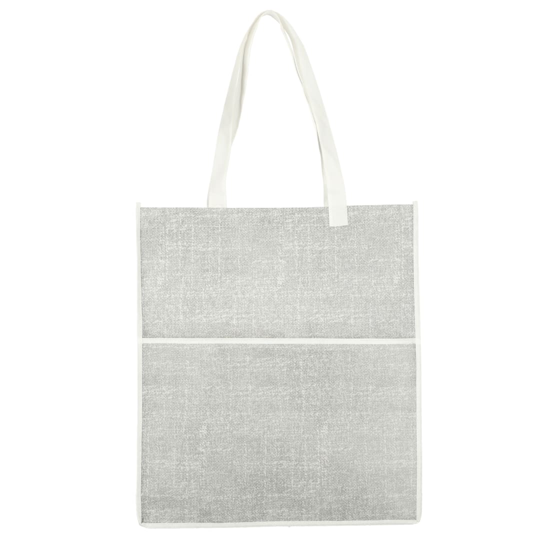 Rear View of Black Apollo Recycled Non-Woven Convention Tote