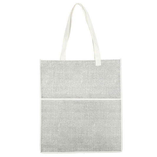 Rear View of Black Apollo Recycled Non-Woven Convention Tote