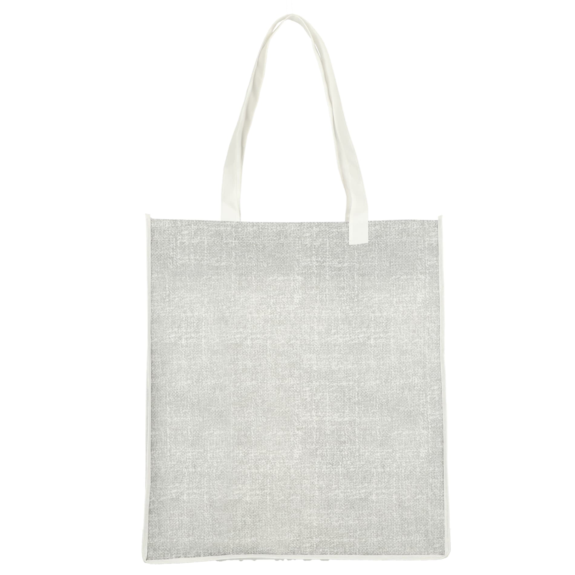Front View of Black Apollo Recycled Non-Woven Convention Tote