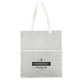 Front View of Black Apollo Recycled Non-Woven Convention Tote