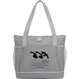 Front View of Gray Arrival RPET Meeting Tote