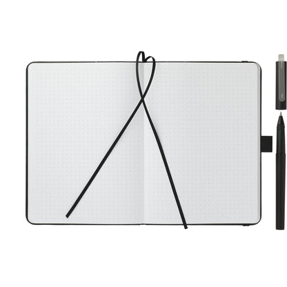 Black 5" x 7" Recycled Bulleting Bound Notebook w Pen