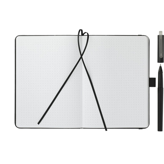 Black 5" x 7" Recycled Bulleting Bound Notebook w Pen