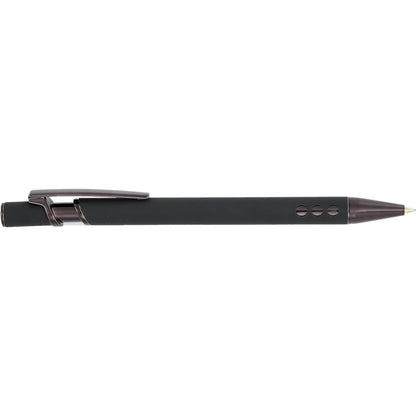 Front View of Black Vera Recycled Aluminum Gel Pen?