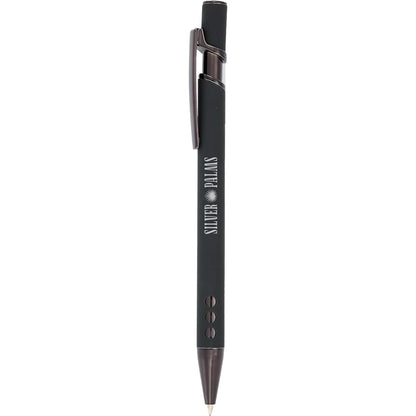 Front View of Black Vera Recycled Aluminum Gel Pen?