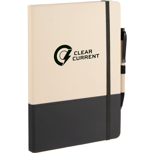 Black 5.5" x 8.5" Sugarcane Paper Bound Notebook